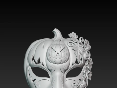 Pumpkin Masquerade Mask - Halloween Jack O Lantern Cosplay Eyewear 3D Print STL 3D Print Model