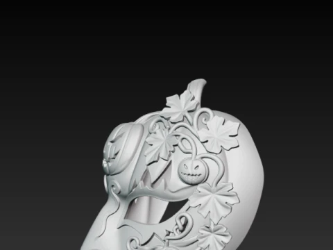 Pumpkin Masquerade Mask - Halloween Jack O Lantern Cosplay Eyewear 3D Print STL 3D Print Model