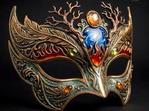 Celestial Alchemist Masquerade Mask 3D STL 3D Print Model