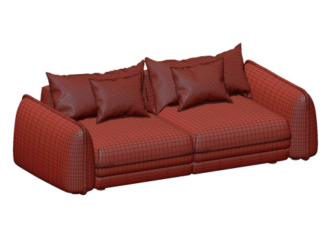 클럽 소파 3D 모델