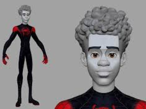 Spiderman Miles Morales Rigged with Textures 3D 模型