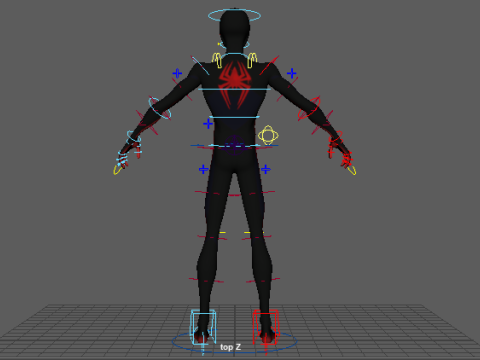 Spiderman Miles Morales Rigged with Textures 3D 模型