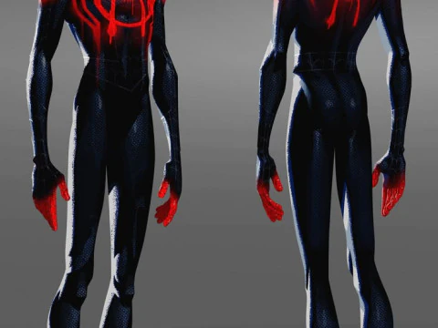 Spiderman Miles Morales Rigged with Textures 3D Model