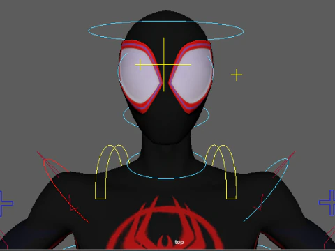 Spiderman Miles Morales Rigged with Textures 3D Model