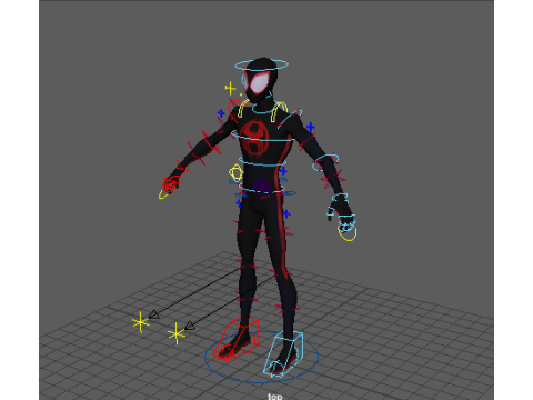 Spiderman Miles Morales Rigged with Textures 3D 模型