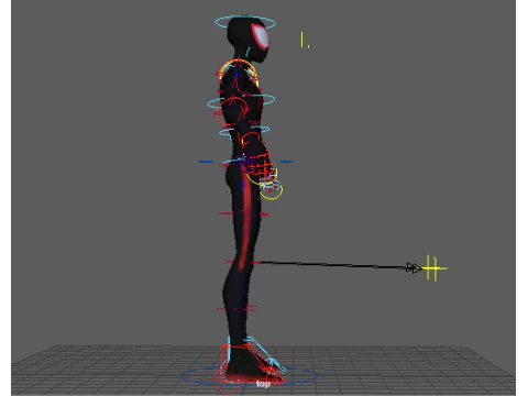 Spiderman Miles Morales Rigged with Textures 3D Model