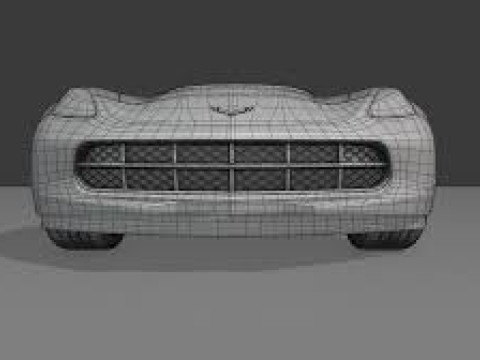 Chervolet Corvette C8 Stingray with Textures 3D Model