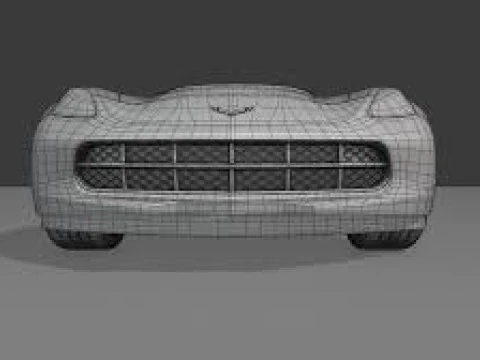 Chervolet Corvette C8 Stingray with Textures 3D Model
