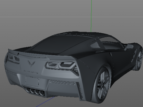 Chervolet Corvette C8 Stingray with Textures 3D Model