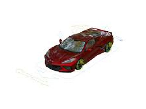 Chervolet Corvette C8 Stingray with Textures 3D Model
