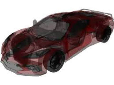 Chervolet Corvette C8 Stingray with Textures 3D Model