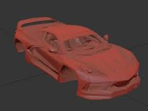 Chervolet Corvette C8 Stingray with Textures 3D Model