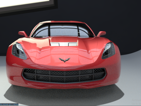 Chervolet Corvette C8 Stingray with Textures 3D Model