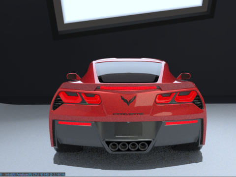 Chervolet Corvette C8 Stingray with Textures 3D Model