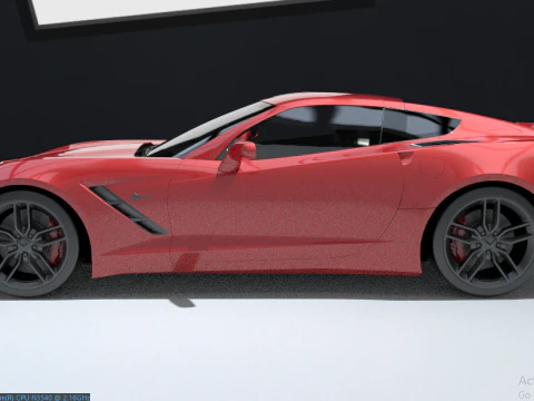 Chervolet Corvette C8 Stingray with Textures 3D Model