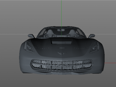 Chervolet Corvette C8 Stingray with Textures 3D Model