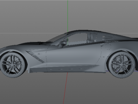 Chervolet Corvette C8 Stingray with Textures 3D Model
