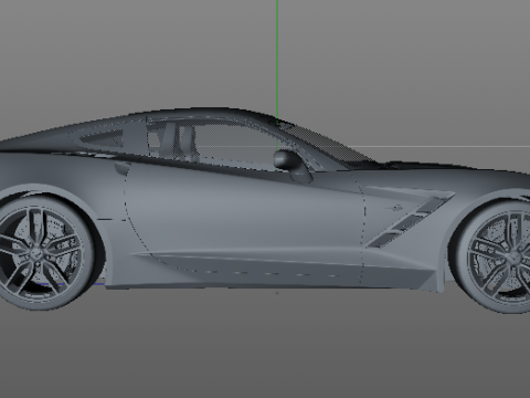 Chervolet Corvette C8 Stingray with Textures 3D Model
