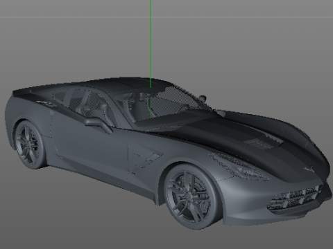 Chervolet Corvette C8 Stingray with Textures 3D Model