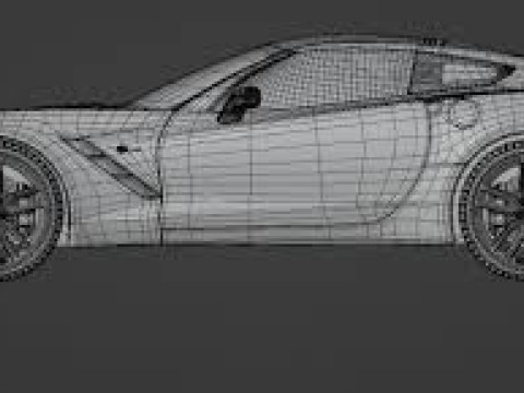 Chervolet Corvette C8 Stingray with Textures 3D Model