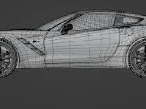 Chervolet Corvette C8 Stingray with Textures 3D Model