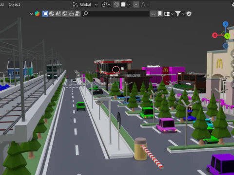 GameReady City with Textures 3D Model