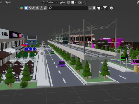 GameReady City with Textures 3D Model