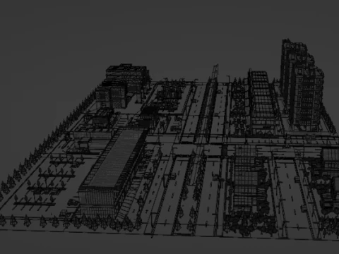 GameReady City with Textures 3D Model