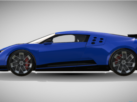 Bugatti Centodieci High-Quality 3D 모델