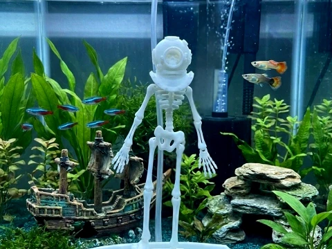 Dancing skeleton for an aquarium 3D Print Model