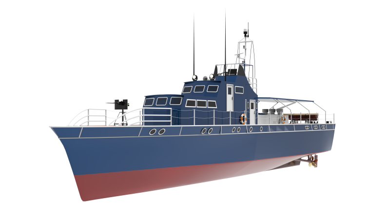 Fast Patrol Boat Vintage 3D 模型 .c4d .max .obj .3ds .fbx .stl .blend 