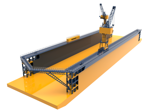 Floating Dock 3D Model