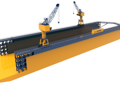 Floating Dock Modèle 3D