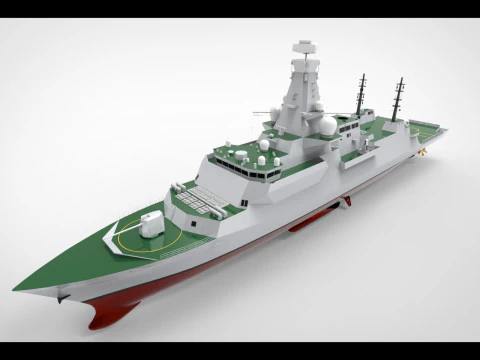 Fregate antisommergibile Modello 3D