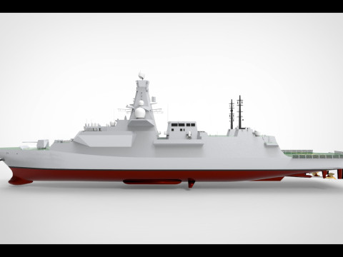 Fregate anti submarine 3D Model