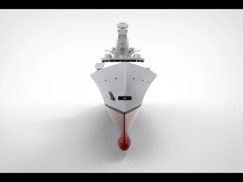 Fregata antisubmarina Modelo 3D