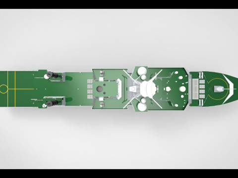 Fregate anti submarine 3D Model