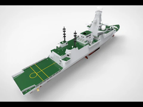 Fregata antisubmarina Modelo 3D