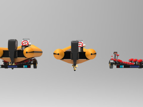 Rimorchio per barche Modello 3D