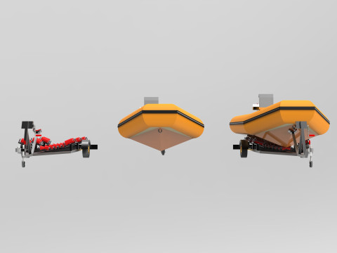 Rimorchio per barche Modello 3D