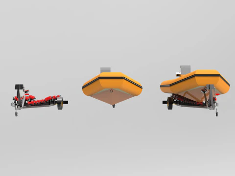 Boat Trailer 3D Model