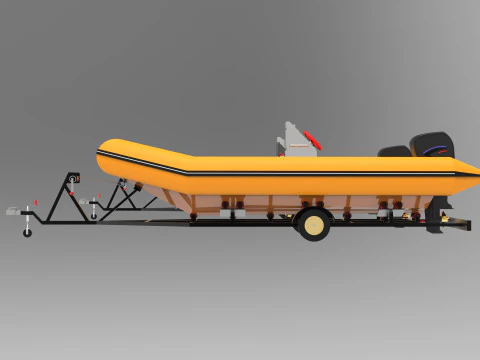 Boat Trailer 3D Model