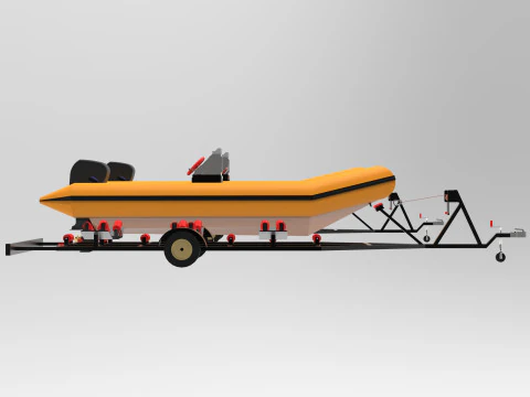 Boat Trailer 3D Model