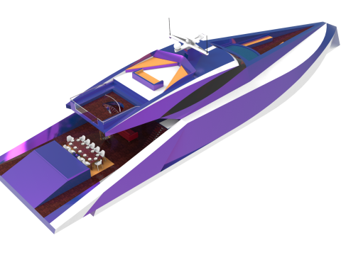 Fast Luxury Yacht 3D Model
