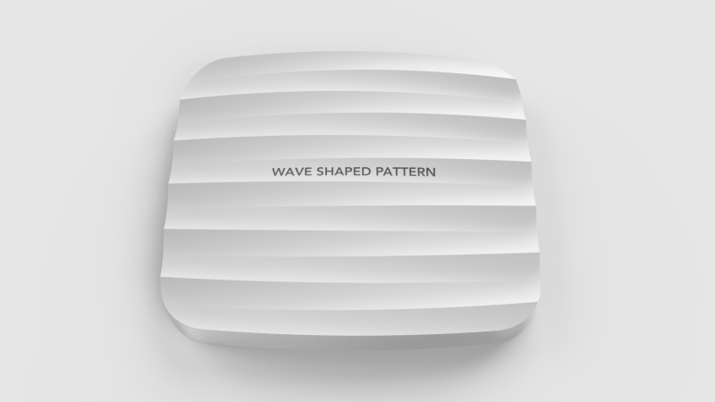 Industrial Design Creo 3D Wave-shaped pattern with multiple ridgelines Modèle 3D .c4d .max .obj .3ds .fbx .stl .blend 