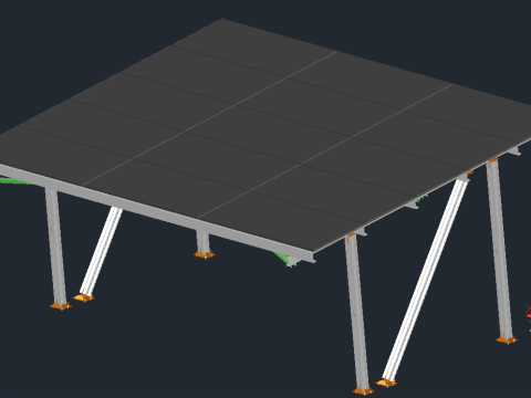 Solar Carport 3D Model