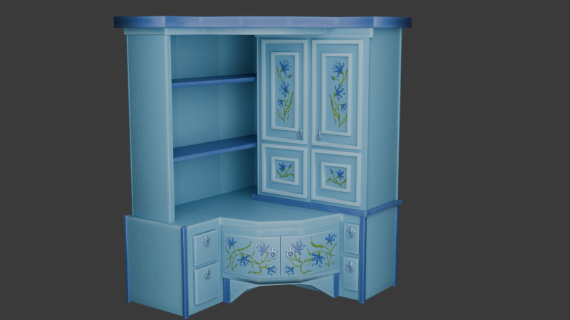 Cupboard 3D Model .c4d .max .obj .3ds .fbx .stl .blend