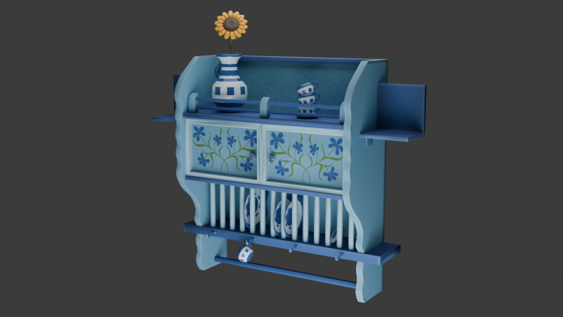 Handmade-Styled Cupboard 3D 模型 .c4d .max .obj .3ds .fbx .stl .blend 