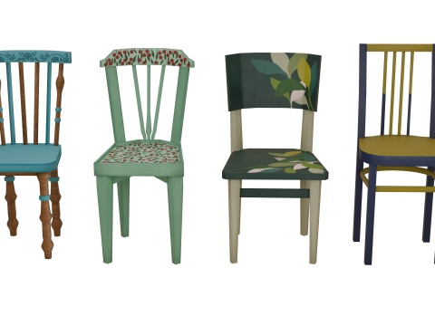 ChairsPack Modello 3D