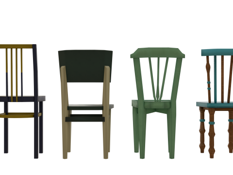कुर्सियाँपैक 3D मॉडल